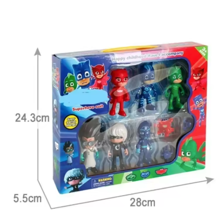 Lot de 6 figurines inspirées de l’univers pyjamasques