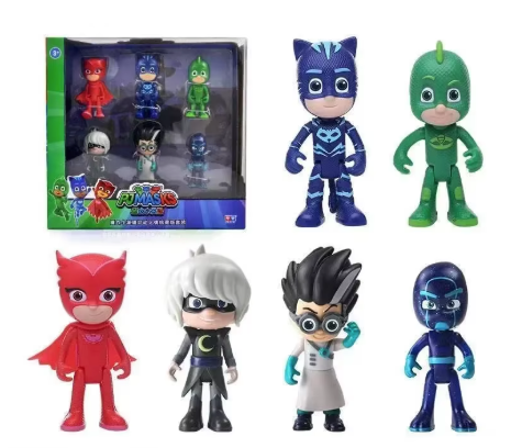 Lot de 6 figurines inspirées de l’univers pyjamasques