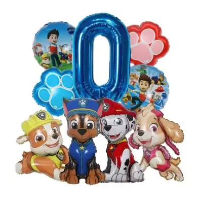 Bouquet Ballons Anniversaire Pat Patrouille avec Chiffre 0 à 8