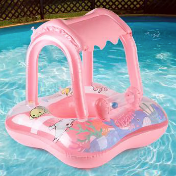 Bouée bébé avec auvent – Flotteur piscine anti-UV