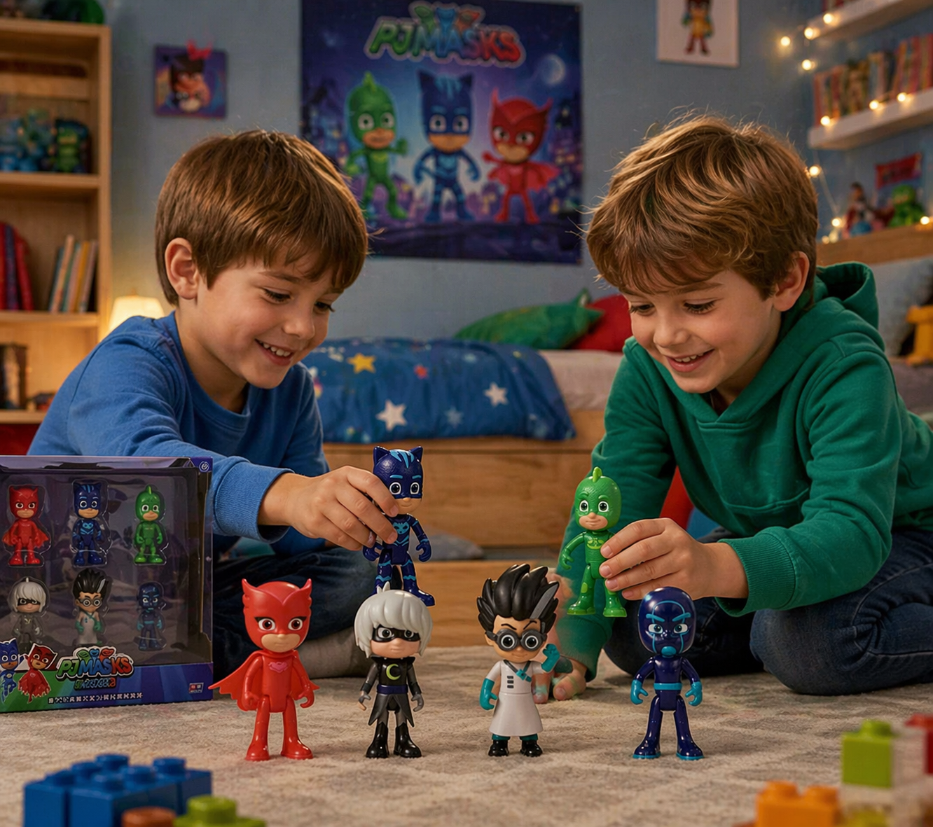 Lot de 6 figurines inspirées de l’univers pyjamasques