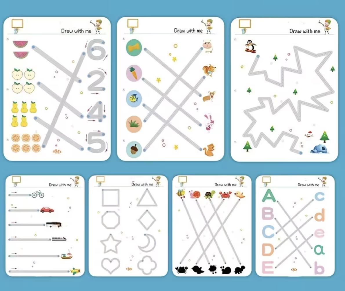 Cahier d'exercices d'apprentissage de 32 ou 48 pages