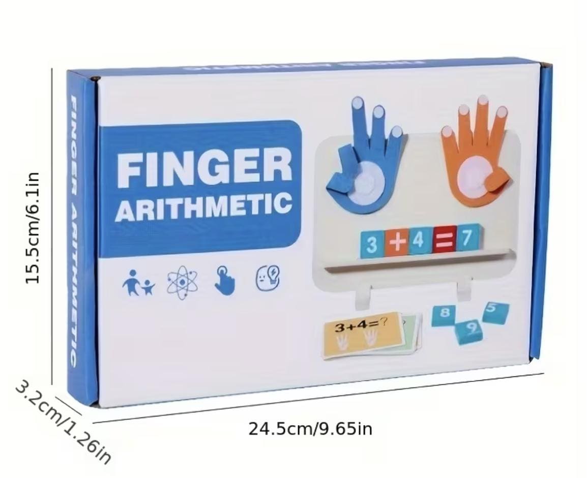 Jouet éducatif en bois pour apprendre les mathématiques avec les doigts