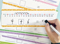 16 cartes numériques effaçables, 0-10, 0-20