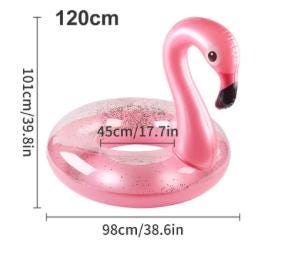 Bouée Flamant Rose XXL 120 cm – Piscine Été Fun & Design